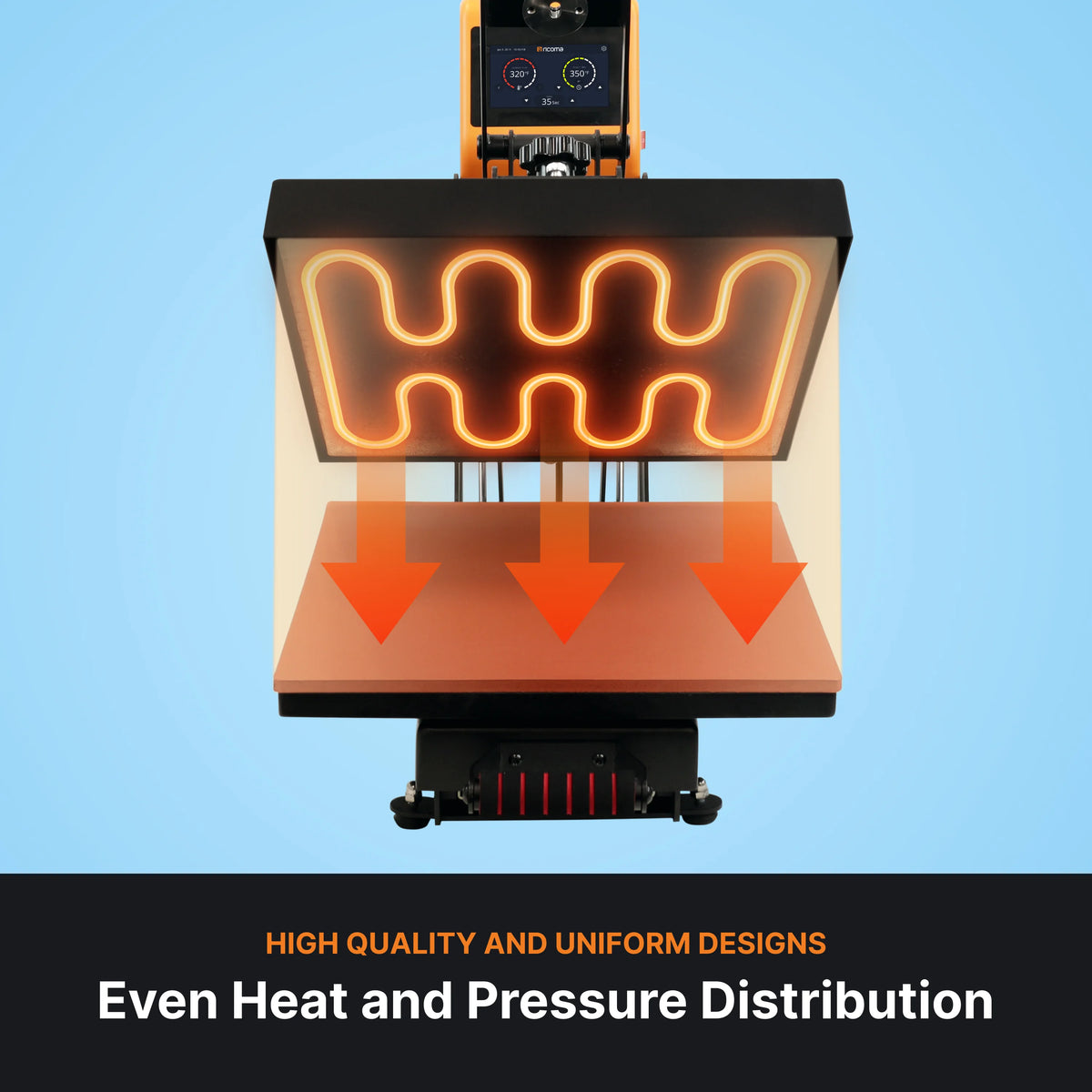 even heat and pressure distribution