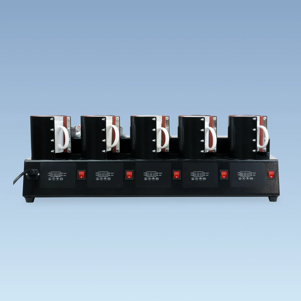 iKonix 5 Mug Heat Press with 5 mugs