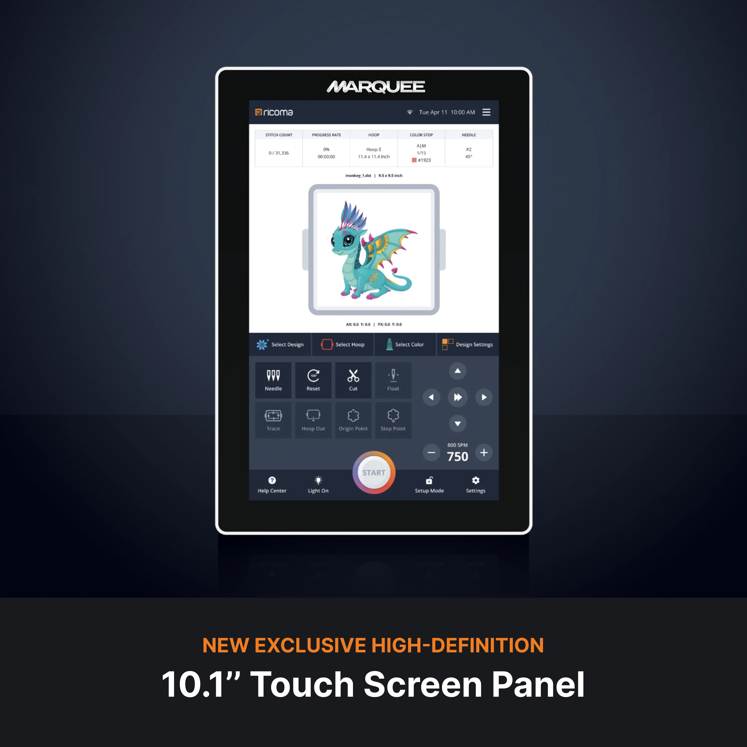 New exclusive high-definition 10.1 inch touch screen panel
