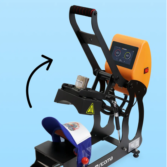 auto-open feature - Ricoma Auto-Open Cap Heat Press