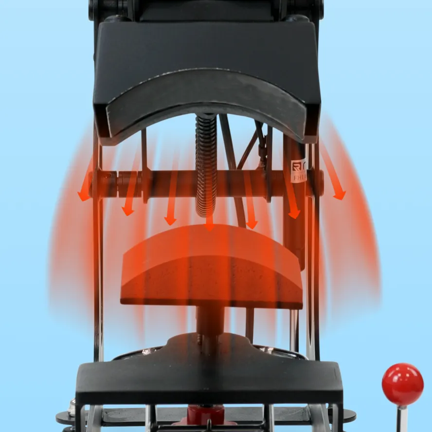 even heat distribution - Ricoma Auto-Open Cap Heat Press