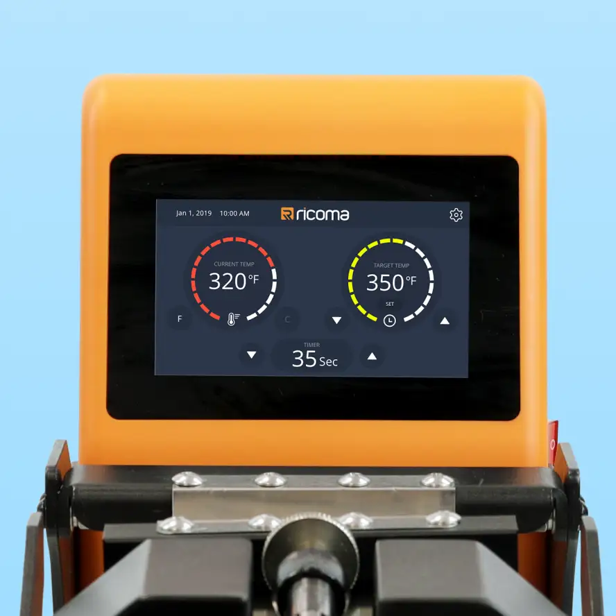 Ricoma Mug Heat Press - digital panel