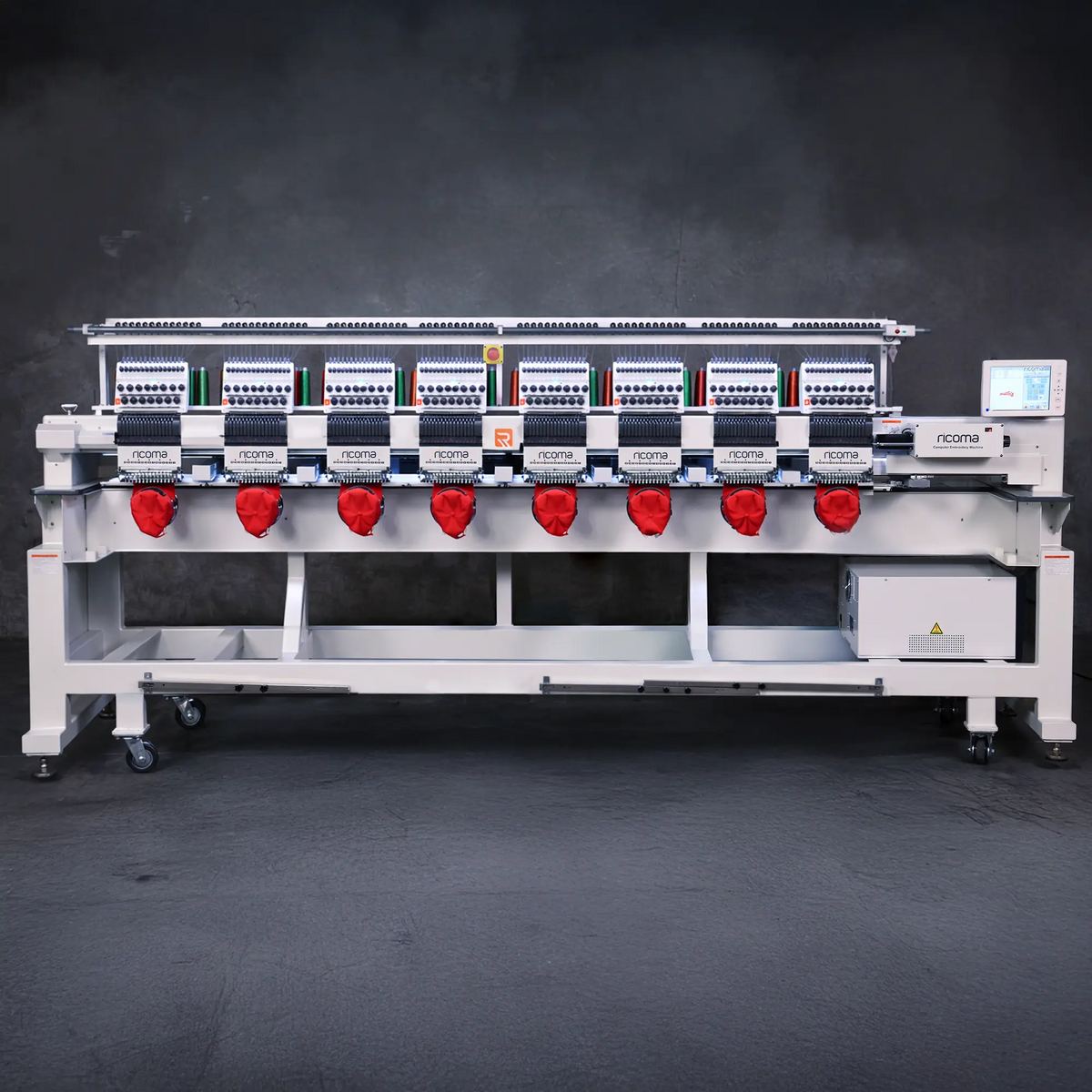 Titan Series 8-Head, 15-Needle High-Speed Multi-Head Embroidery Machine