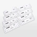 8 Piece Shirt Alignment Ruler Set for Perfect Placement